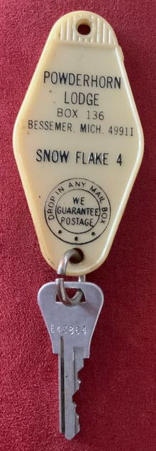 Big Powderhorn Lodging Association - Old Room Key (newer photo)